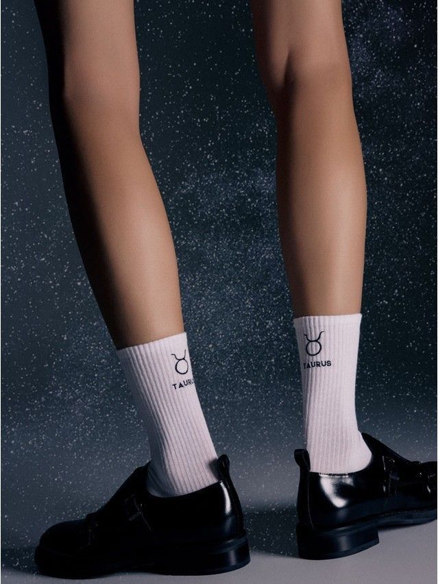 Носки женские хлопковые C FANTASY (с вышивкой) 24С-77СП, р.23-25, 637 черный - 1