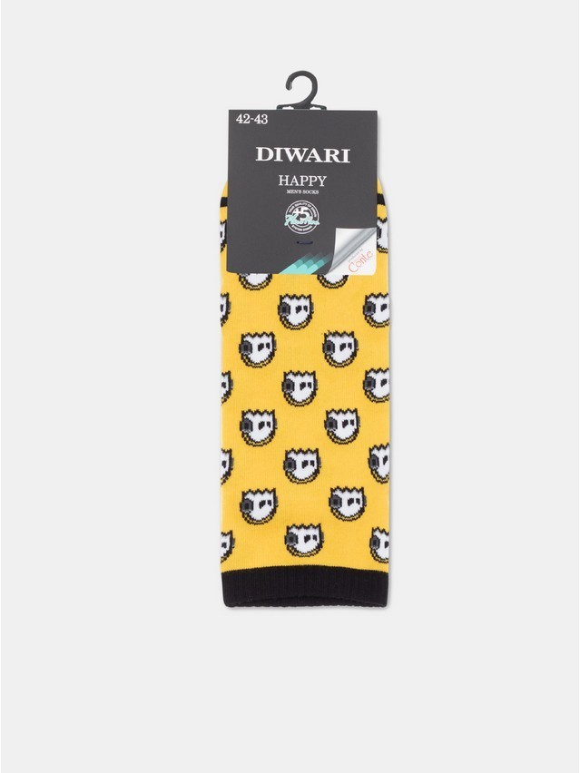 Носки мужские DW HAPPY (короткие) 22С-32СП, р.25, 173 желтый - 3