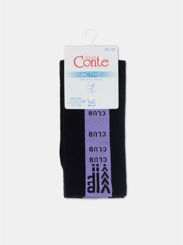 Носки женские хлопковые CE ACTIVE 20С-20СП, р.36-37, 433 черный-сиреневый - 6