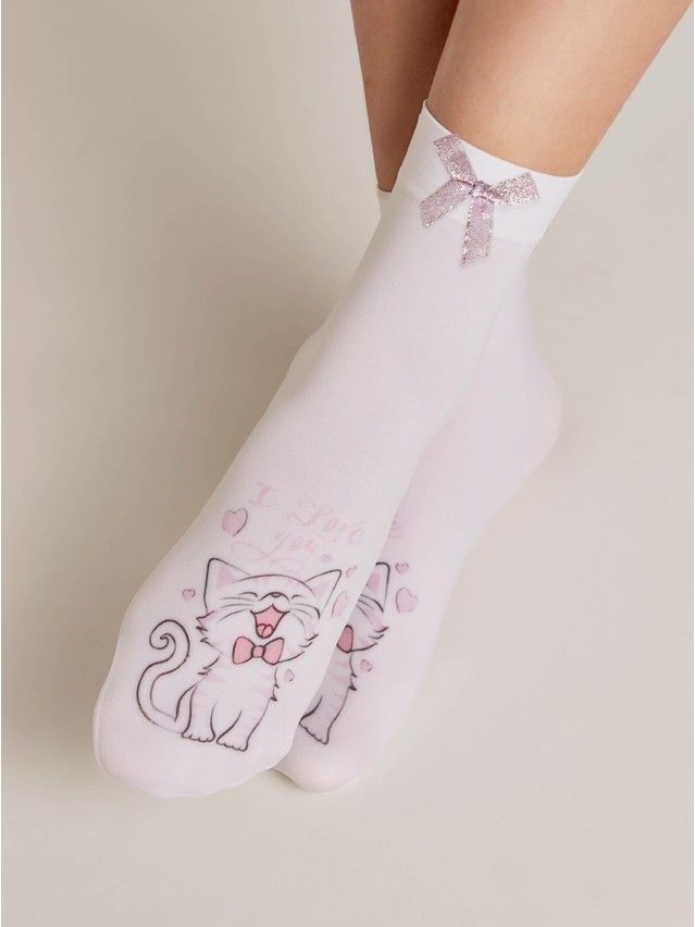 Носки для девочек нарядные CE LOVE, р.18-20, bianco - 3