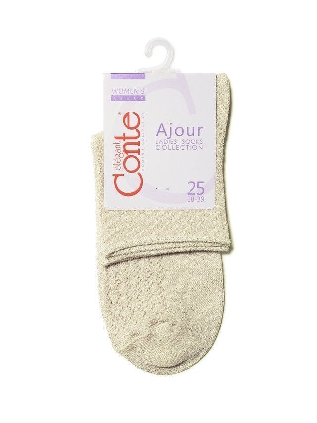 Носки женские вискозные AJOUR 19С-186СП, р.38-39, 180 кремовый - 3