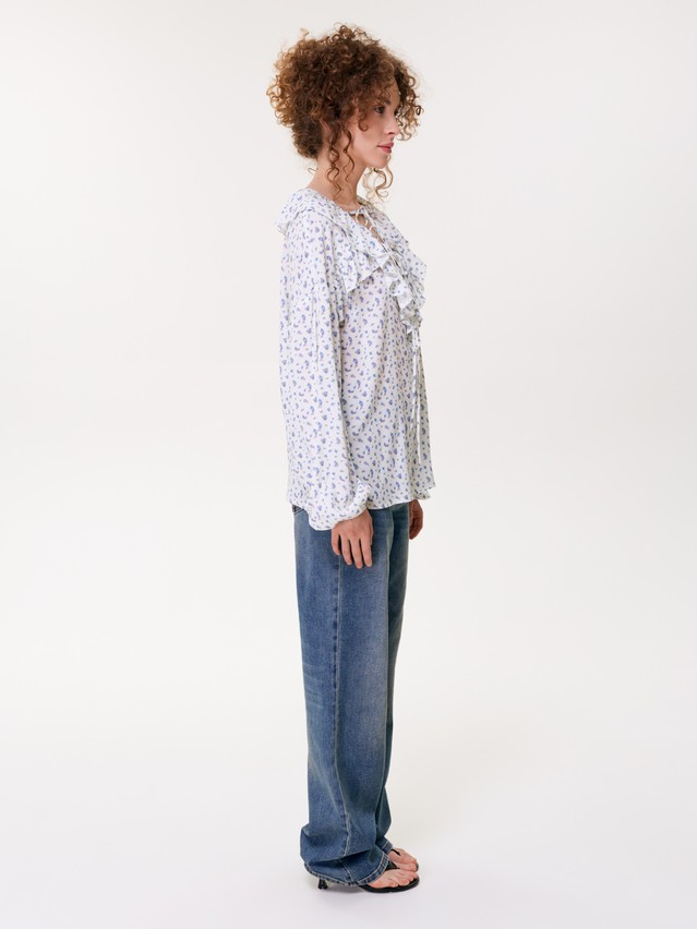 Блузка жен. C LBL 3477, р.170-84-90, white-flowers - 4