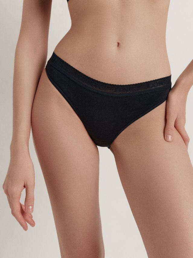 Трусы женские CE PRINT DOTS LB 2545, р.90, black - 4