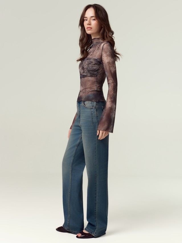 Джемпер женский C LD 3486, р.170-84, blue leopard - 5