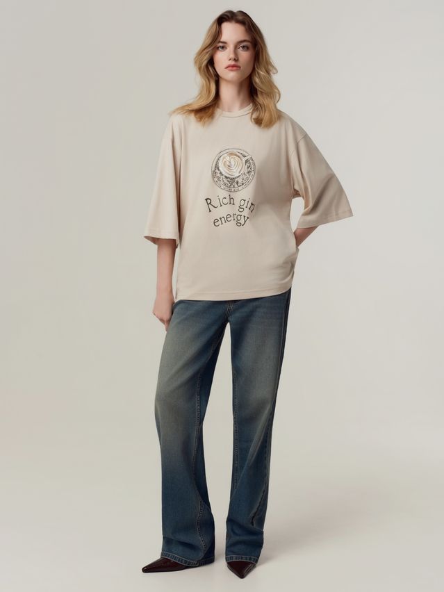 Джемпер женский C LD 3449, р.170-84, beige-coffee - 1