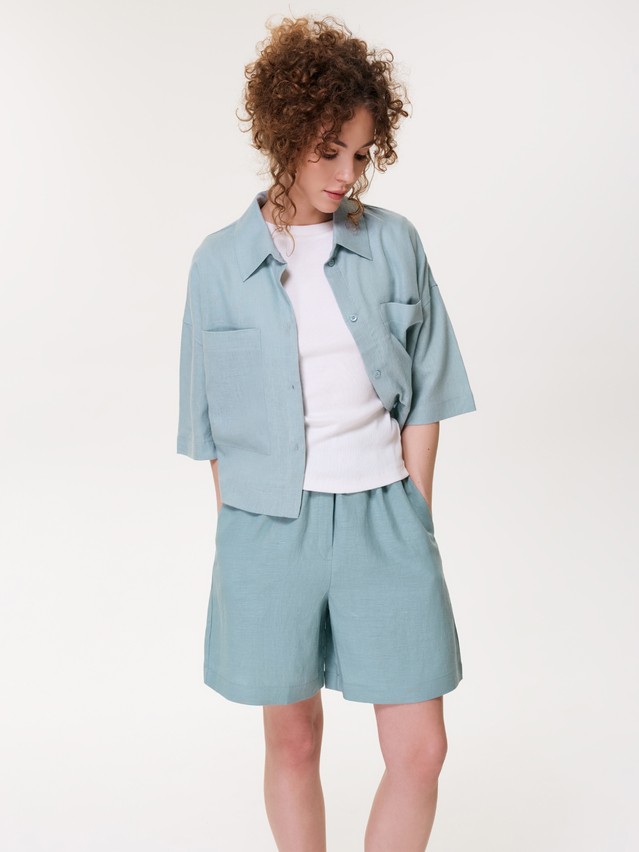 Рубашка жен. C LRU 3585, р.170-84-90, blue - 1