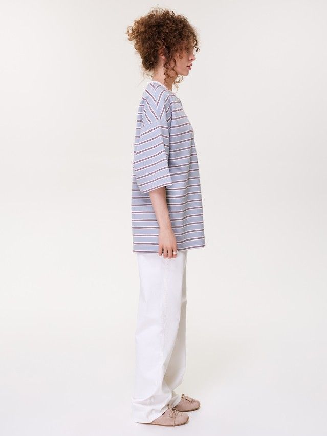 Джемпер жен. C LD 3592, р.170-84, grey-wine-ecru - 5