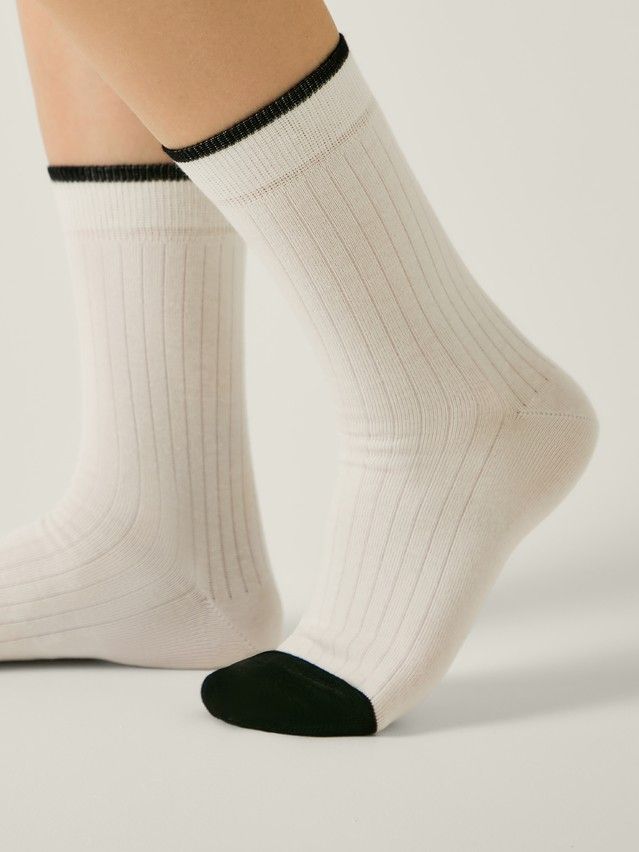 Носки женские хлопковые CE CLASSIC 25С-32СП, р.23-25, 785 молочный-черный - 1
