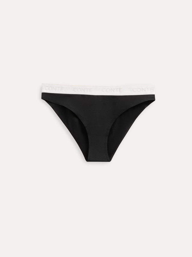 Трусы жен. CE PRINT DOTS LB 2545, р.90, black-light almond - 3