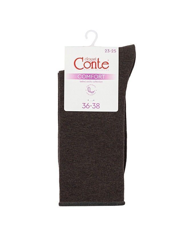 Носки женские хлопковые CE COMFORT (без резинки) 19С-101СП, р.23-25, 000 темно-коричневый - 3
