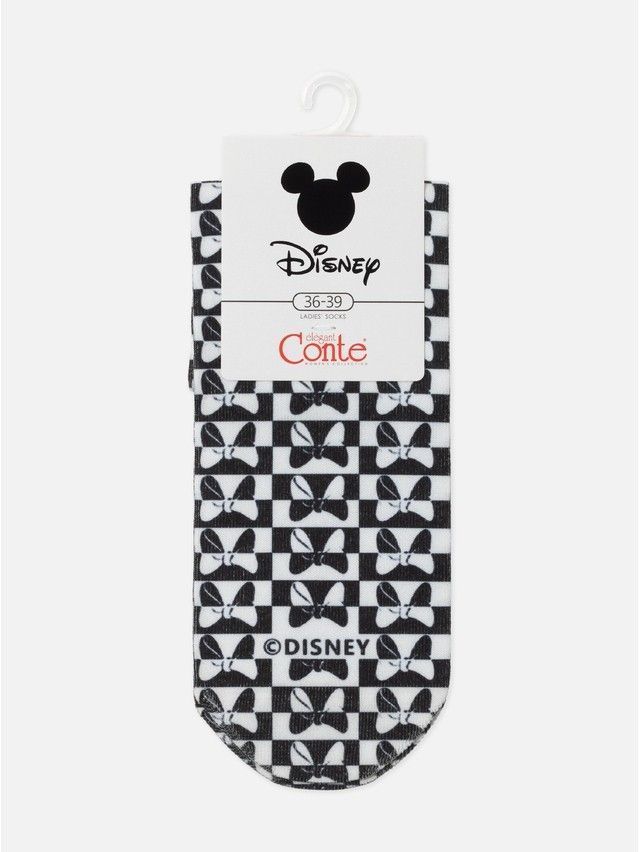 Носки женские хлопковые CE DISNEY (короткие) 21С-112СПМ, р.36-39, 345 черный-белый - 4