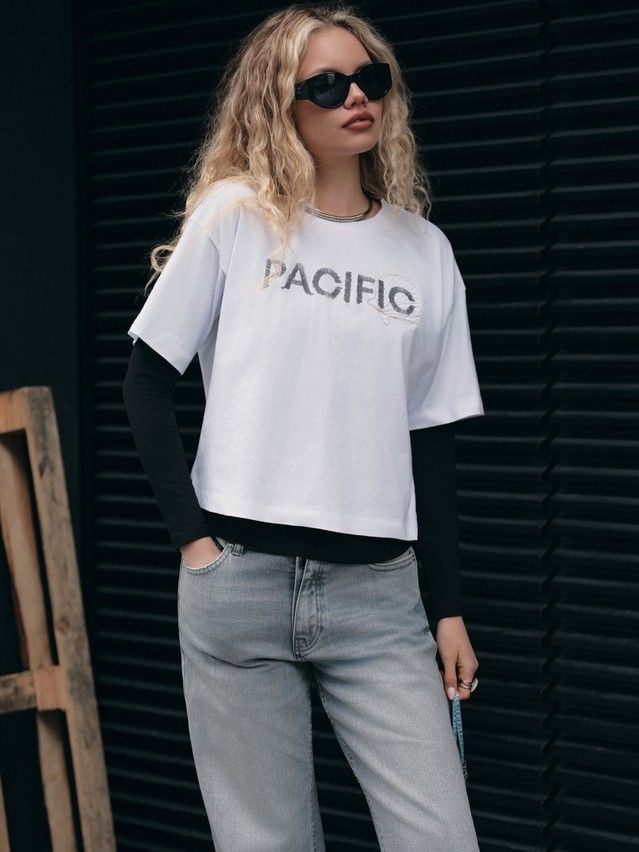 Джемпер жен. CE LD 3033, р.170-84, white-pacific - 1