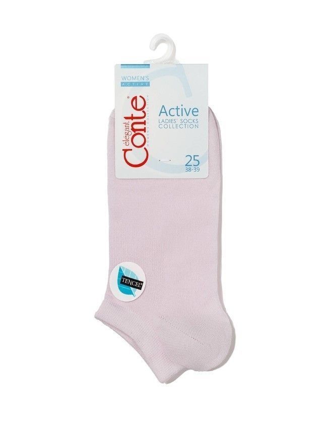 Носки женские вискозные CE ACTIVE (ультракороткие, tencel) 15С-77СП, р.23-25, 079 светло-розовый - 3