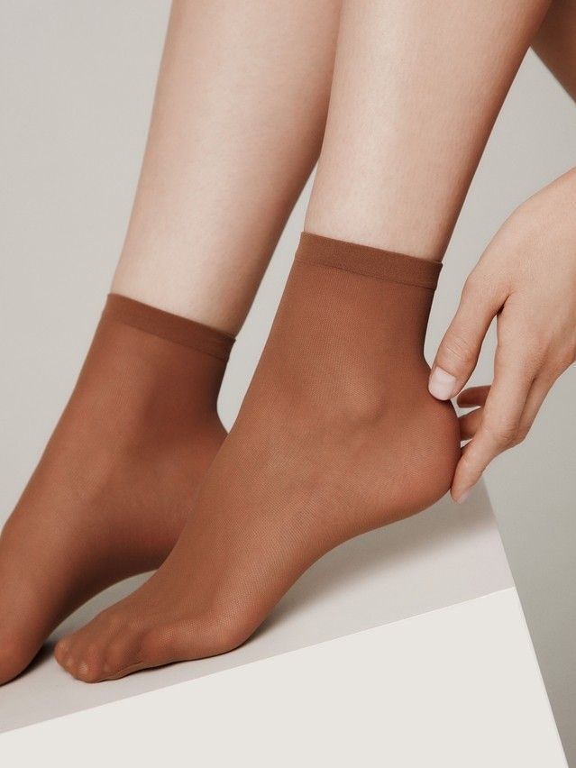 Носки женские CE TULLE (2 пары),р.36-39, bronz - 1