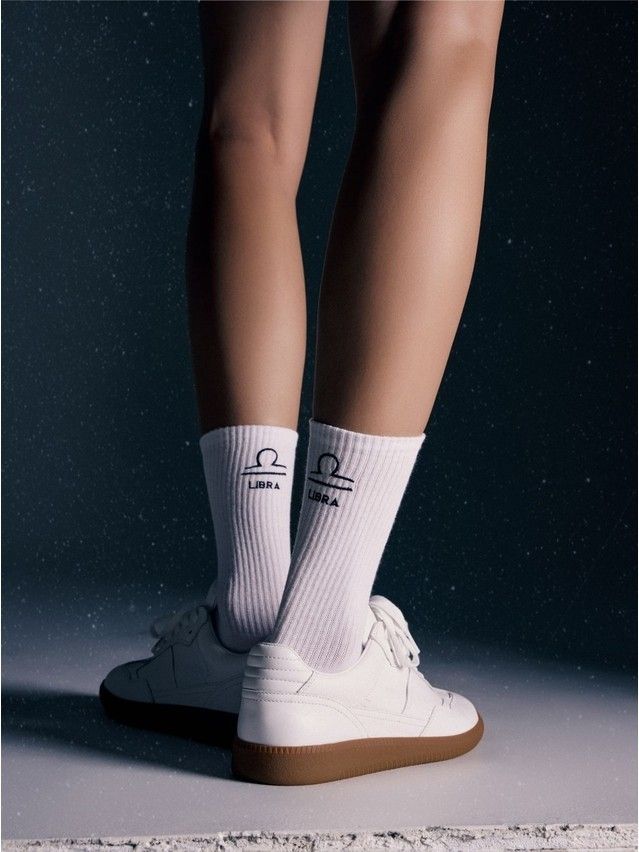 Носки женские хлопковые C FANTASY (с вышивкой) 24С-77СП, р.23-25, 638 черный - 1