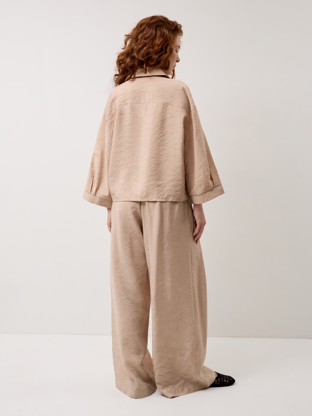 Рубашка жен. C LRU 3423, р.170-84-90, beige - 2