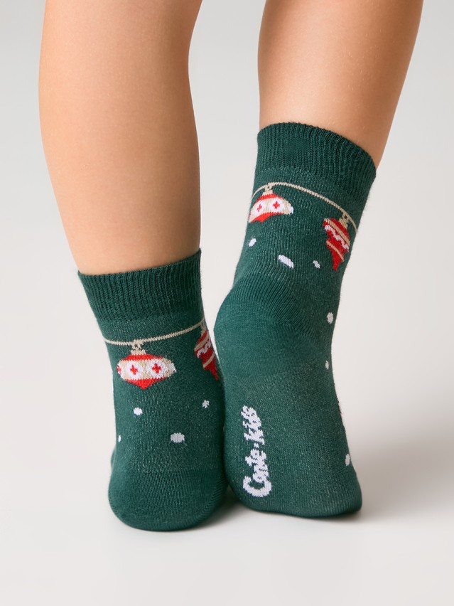Носки детские CK NEW YEAR 21С-67СП, р.16-18, 1026 темно-зеленый - 4