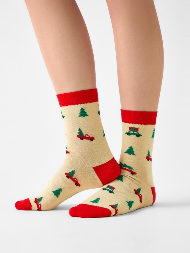 Набор ЧНИ носки женские CE NEW YEAR(коробочка) 21С-76СП(4 пары),24С-73СП(2 пары),р.23-25, 823 ассорти - 9