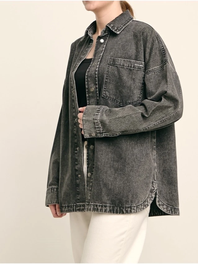 Ветровка джинсовая жен. C CON-984, р.170-84-90, washed black - 10