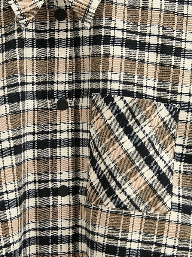 Рубашка женская C LRU 3504, р.170-84-90, black-beige check - 10