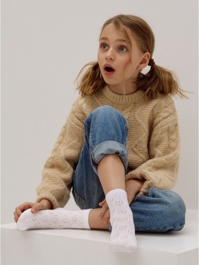 Носки детские CK MISS (ажурные) 20С-204СП, р.14, 696 белый - 1