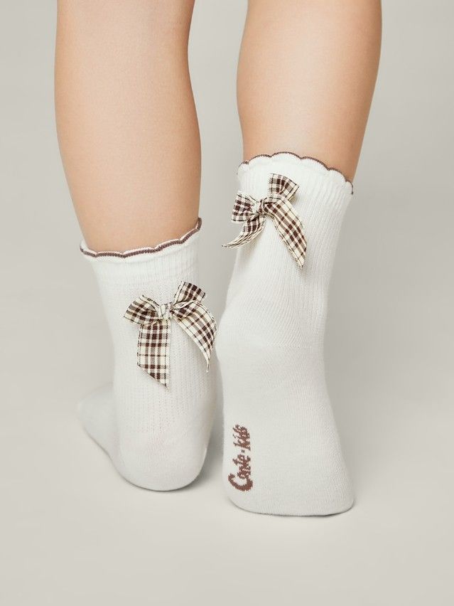 Носки детские CK TIP-TOP (декор, бантики) 24С-179СП, р.16, 065 молочный - 1