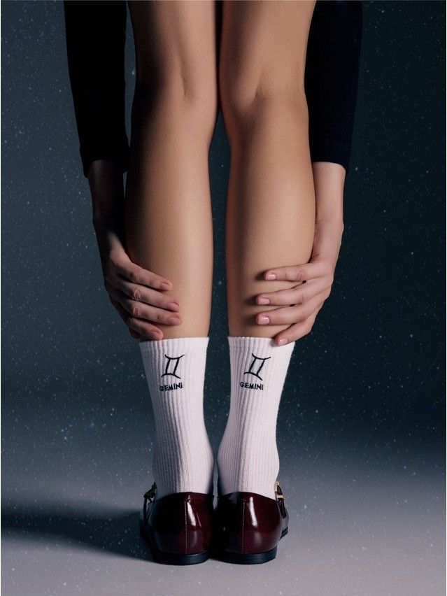 Носки женские хлопковые C FANTASY (с вышивкой) 24С-77СП, р.23-25, 639 черный - 1