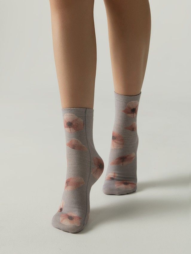 Носки женские C FLOWERS 20С-107/3СП, р.23-25, 1148 серый - 1