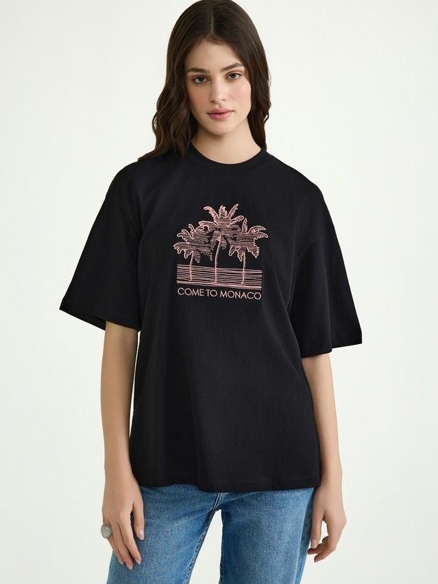 Джемпер женский CE LD 3041, р.170-84, black-palms - 1