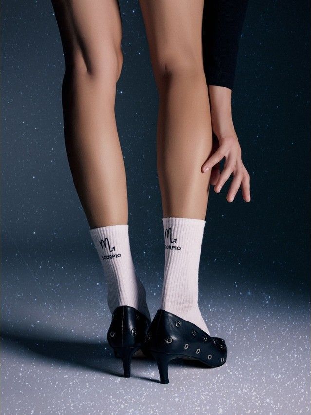 Носки женские хлопковые C FANTASY (с вышивкой) 24С-77СП, р.23-25, 667 черный - 1