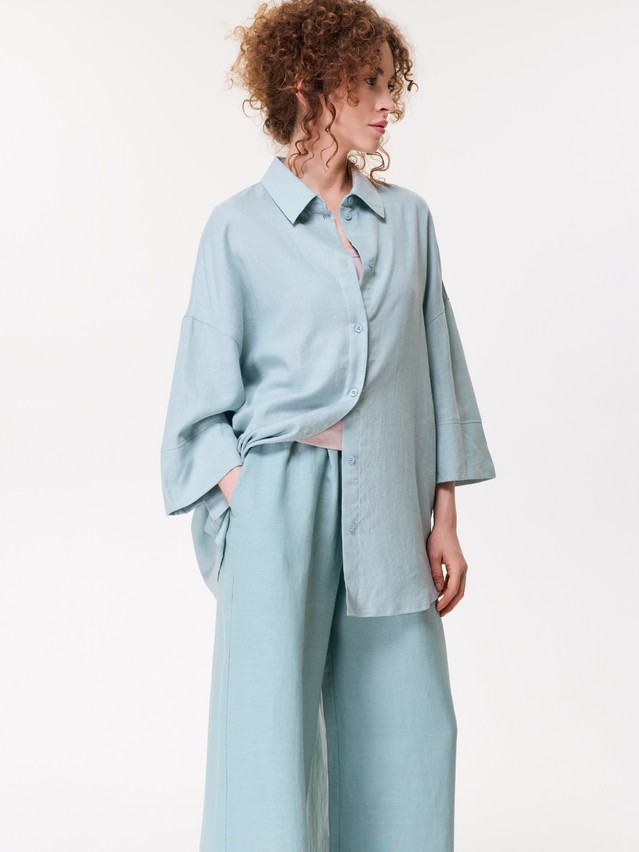 Рубашка жен. C LRU 3482, р.170-84-90, blue - 4