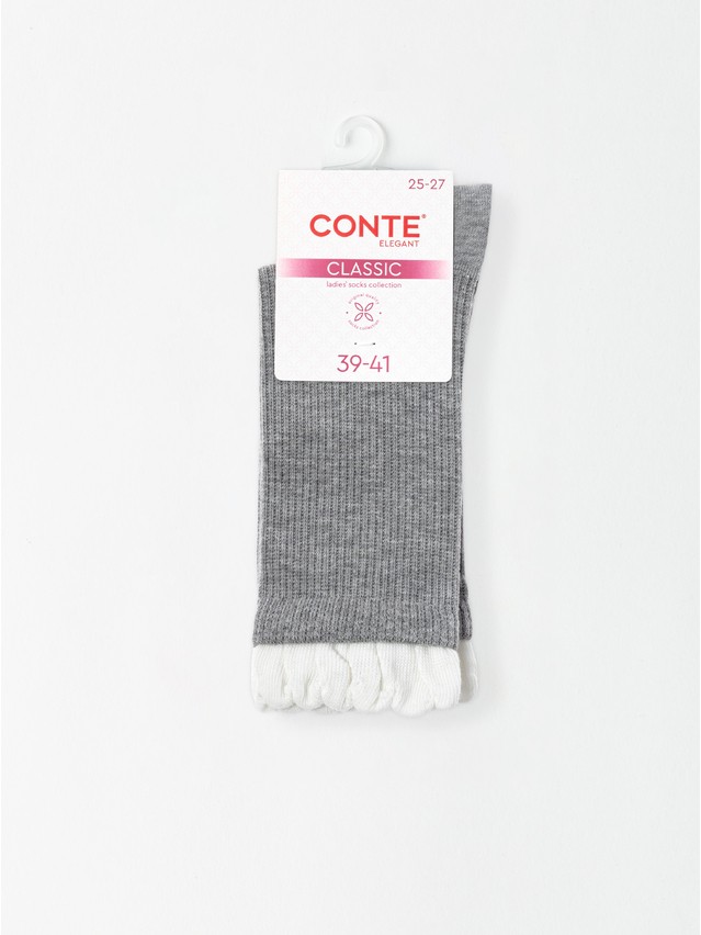 Носки жен. хлопковые CE CLASSIC (декор. пикот) 25С-138СП, р.23-25, 967 серый - 5