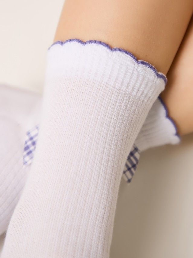 Носки детские CK TIP-TOP (декор, бантики) 24С-179СП, р.16, 065 белый-сиреневый - 3