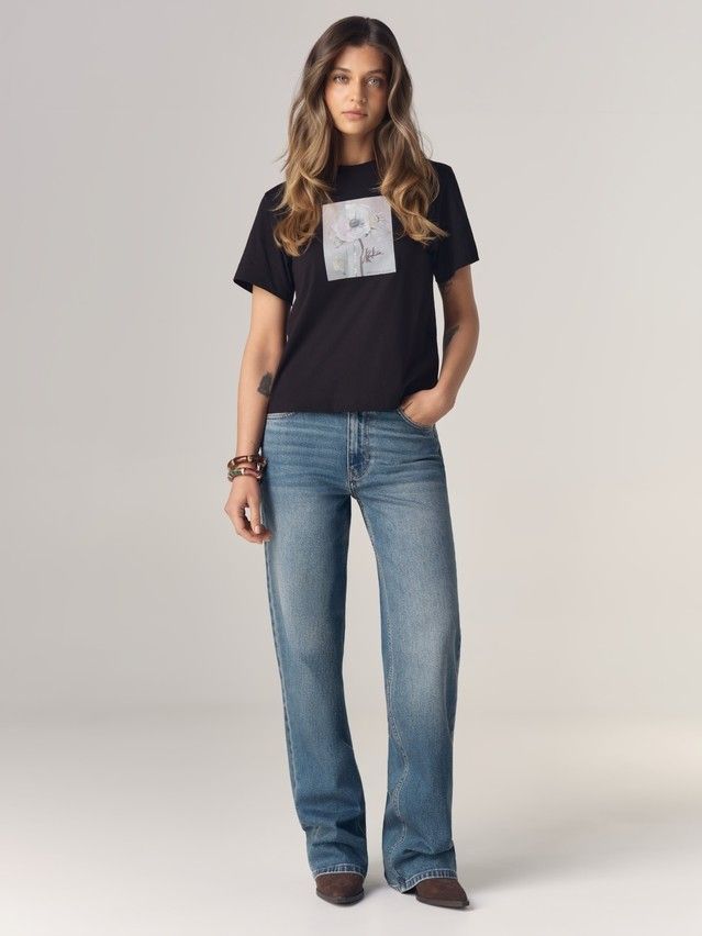 Джемпер женский C LD 3470, р.170-84, black-rosehip - 3