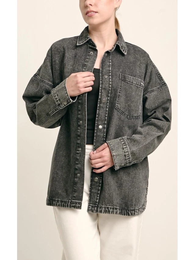 Ветровка джинсовая жен. C CON-984, р.170-84-90, washed black - 12