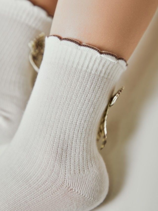 Носки детские CK TIP-TOP (декор, бантики) 24С-179СП, р.16, 065 молочный - 3