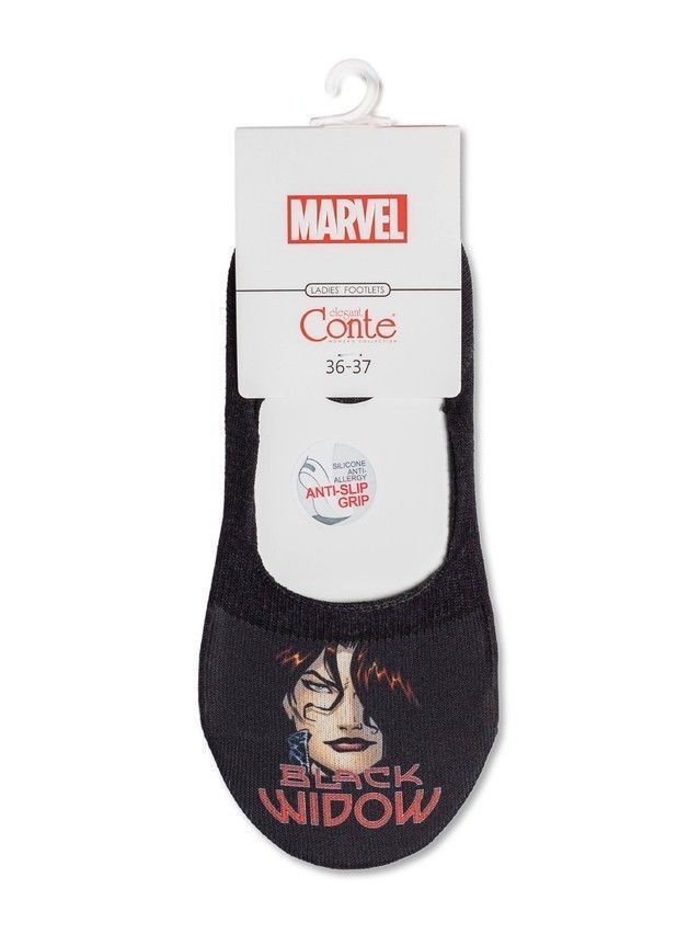 Подследники женские хлопковые CE MARVEL 20С-28СПM, р.36-37, 219 черный - 4