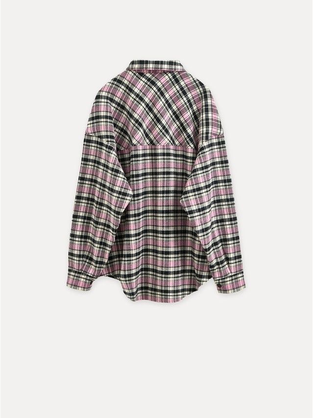 Рубашка женская C LRU 3323, р.170-84-90, black-pink check - 5
