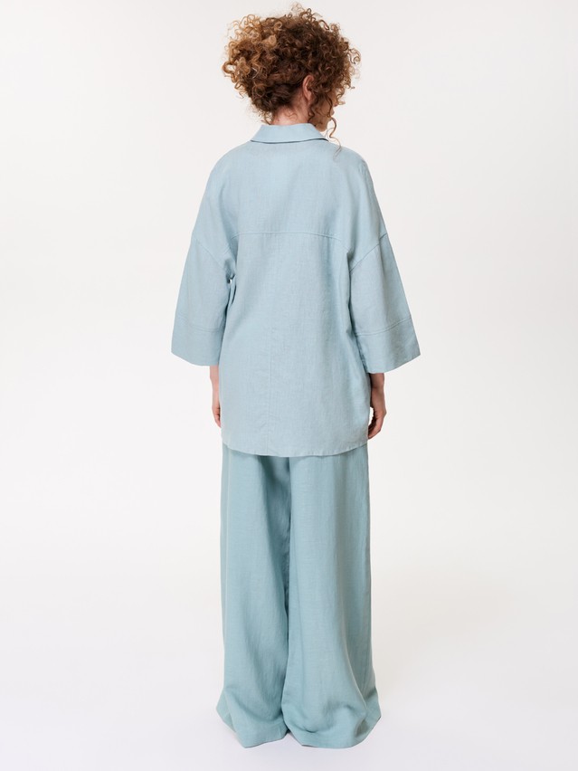 Рубашка жен. C LRU 3482, р.170-84-90, blue - 2