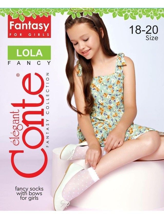 Носки для девочек нарядные CE LOLA, р.18-20, bianco - 3