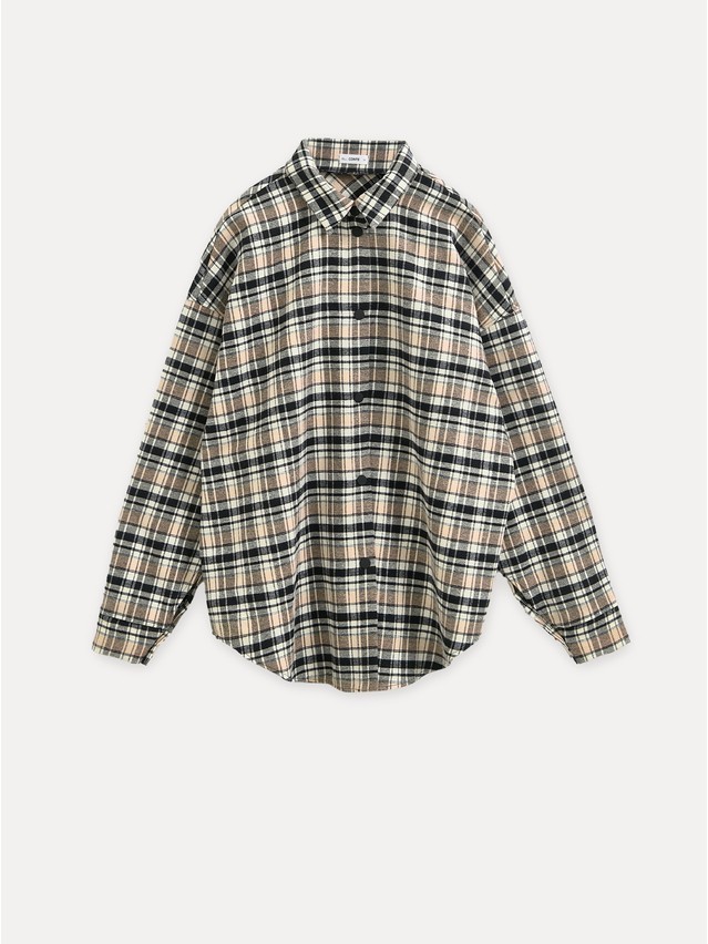 Рубашка женская C LRU 3323, р.170-84-90, black-beige check - 1