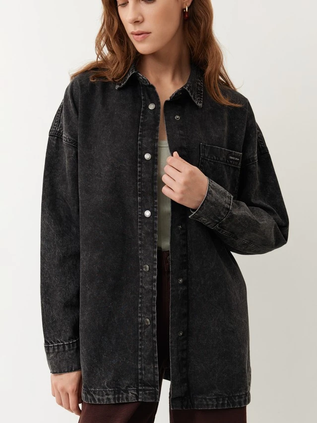 Ветровка джинсовая жен. C CON-984, р.170-84-90, washed black - 2
