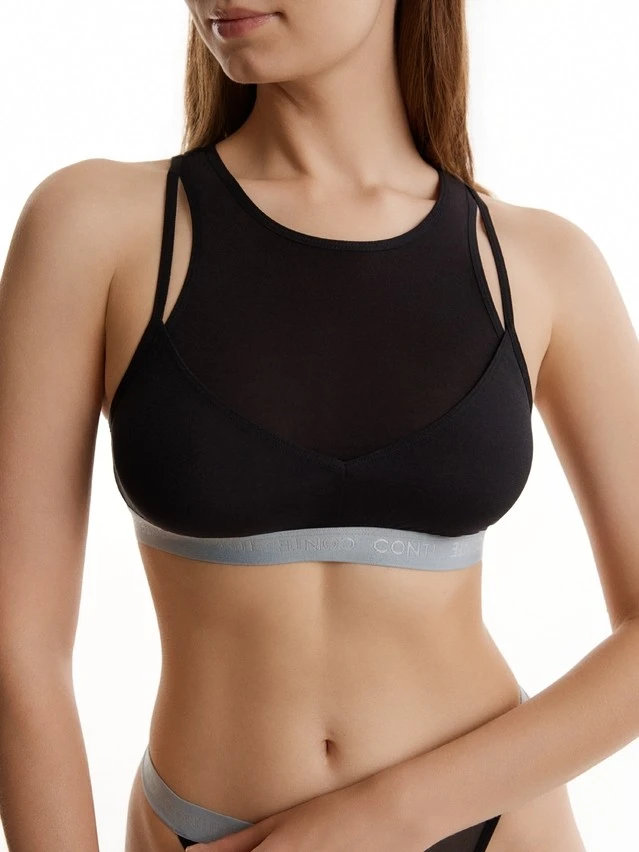 Топ жен. C DOUBLE LINES LBE 3547, р.170-84, black-blue - 1