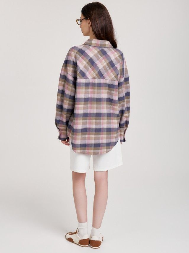 Рубашка жен. C LRU 3659, р.170-84-90, pink-check - 4