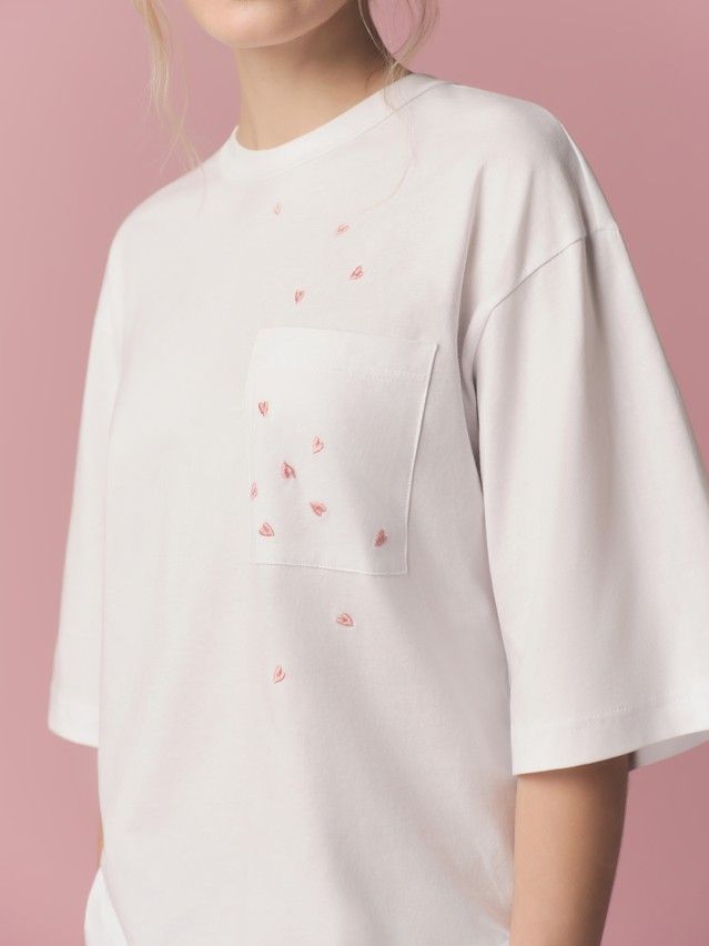 Джемпер женский C LD 3451, р.170-84, white-hearts - 3