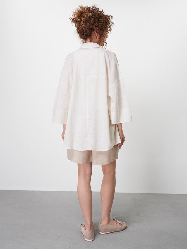 Рубашка жен. C LRU 3482, р.170-84-90, ecru - 2