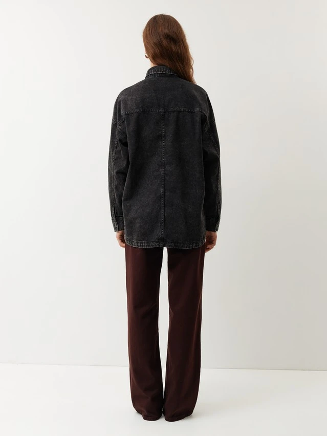 Ветровка джинсовая жен. C CON-984, р.170-84-90, washed black - 5