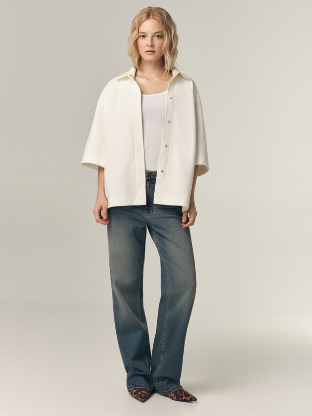 Рубашка жен. C LRU 3371, р.170-84-90, ecru - 1