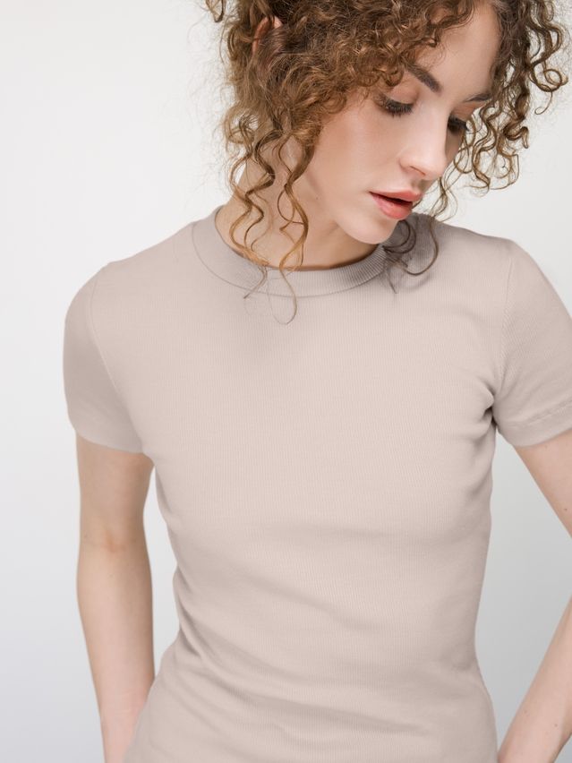 Футболка жен. CE BASIC COLLECTION LFB 5023 (пакет),р.170-84, beige - 4