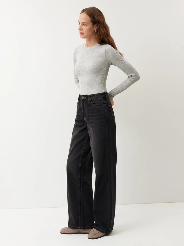 Джинсы жен. C CON-960, р.164-90, washed black - 3